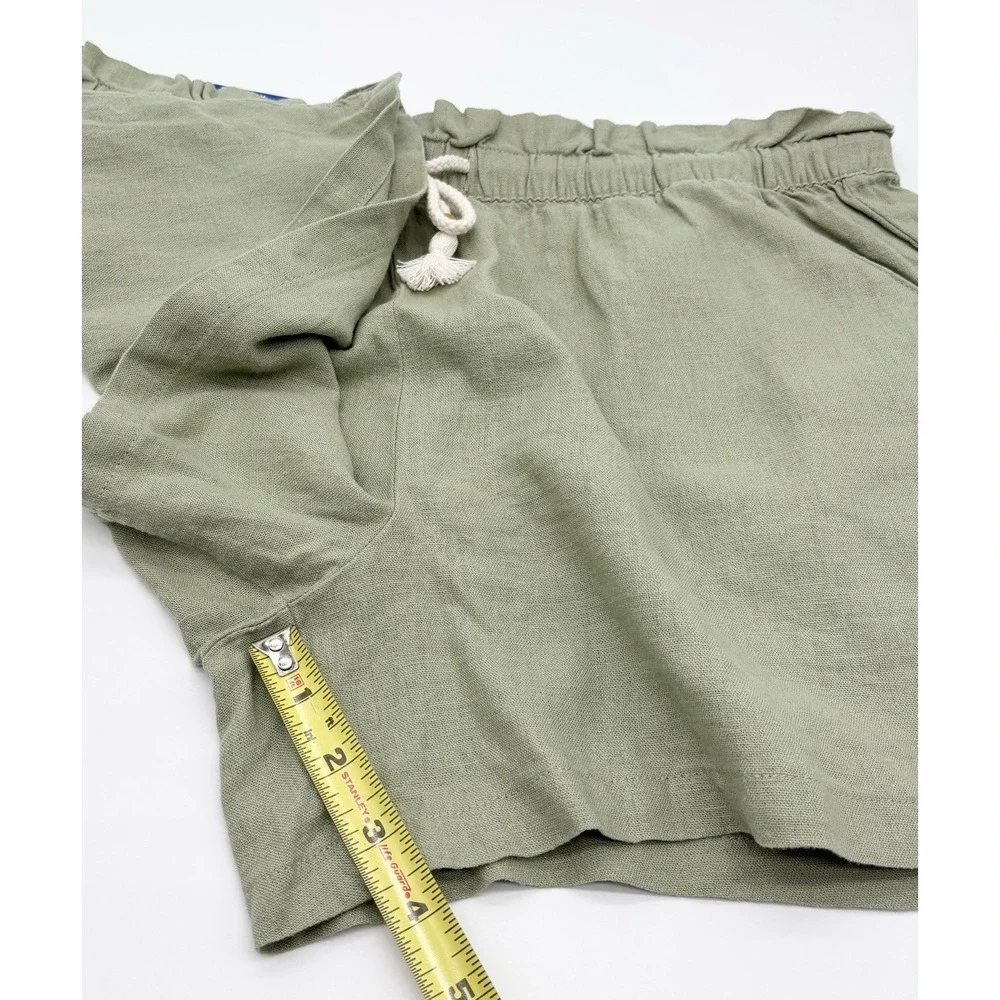 Hang Ten Women's Linen Blend Short, Green, Size L
